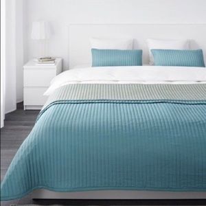 IKEA Teal Karit Queen Comforter (3pc)